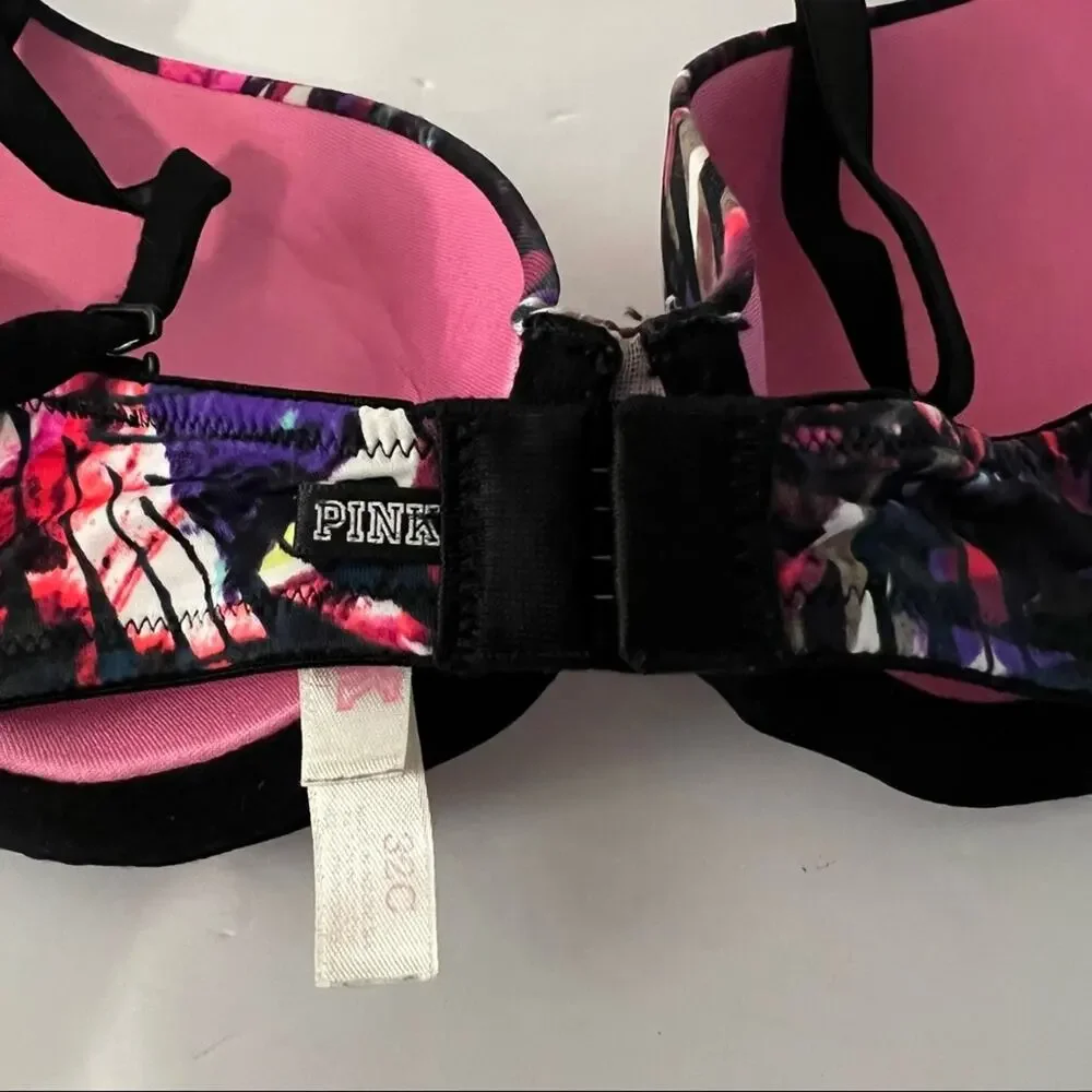 Victoria's Secret PINK Women's Floral Wear Everywhere Lightly Lined Bra Size 32C